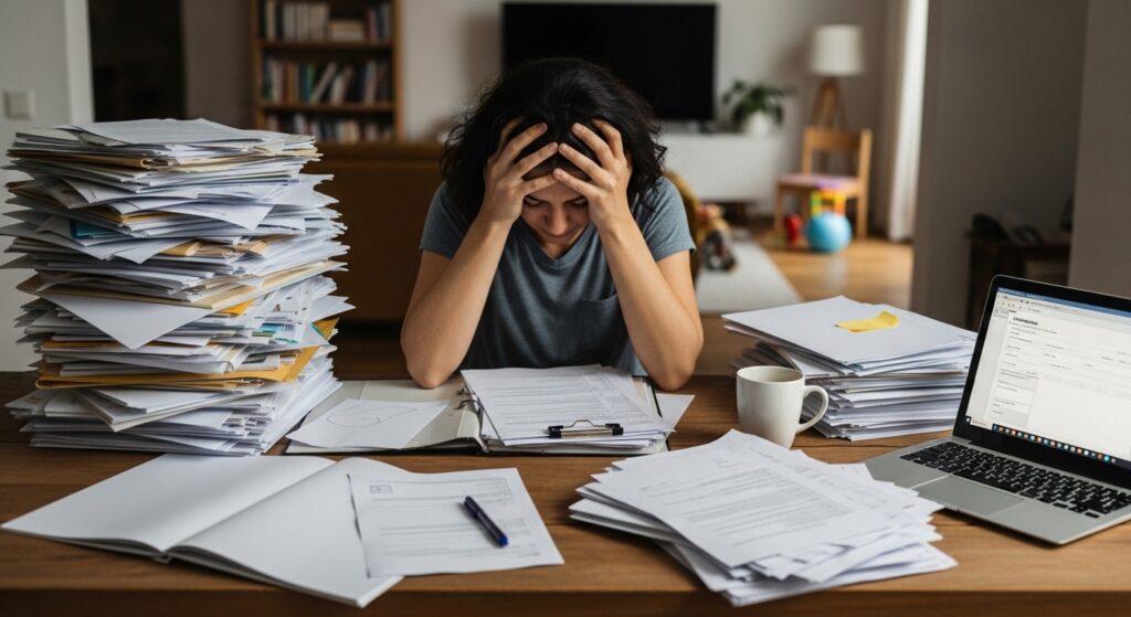 入園準備が大変なママ